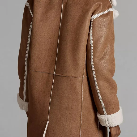 Avec Les Filles Brown and Cream Teddy Jacket - Picture 3 of 6